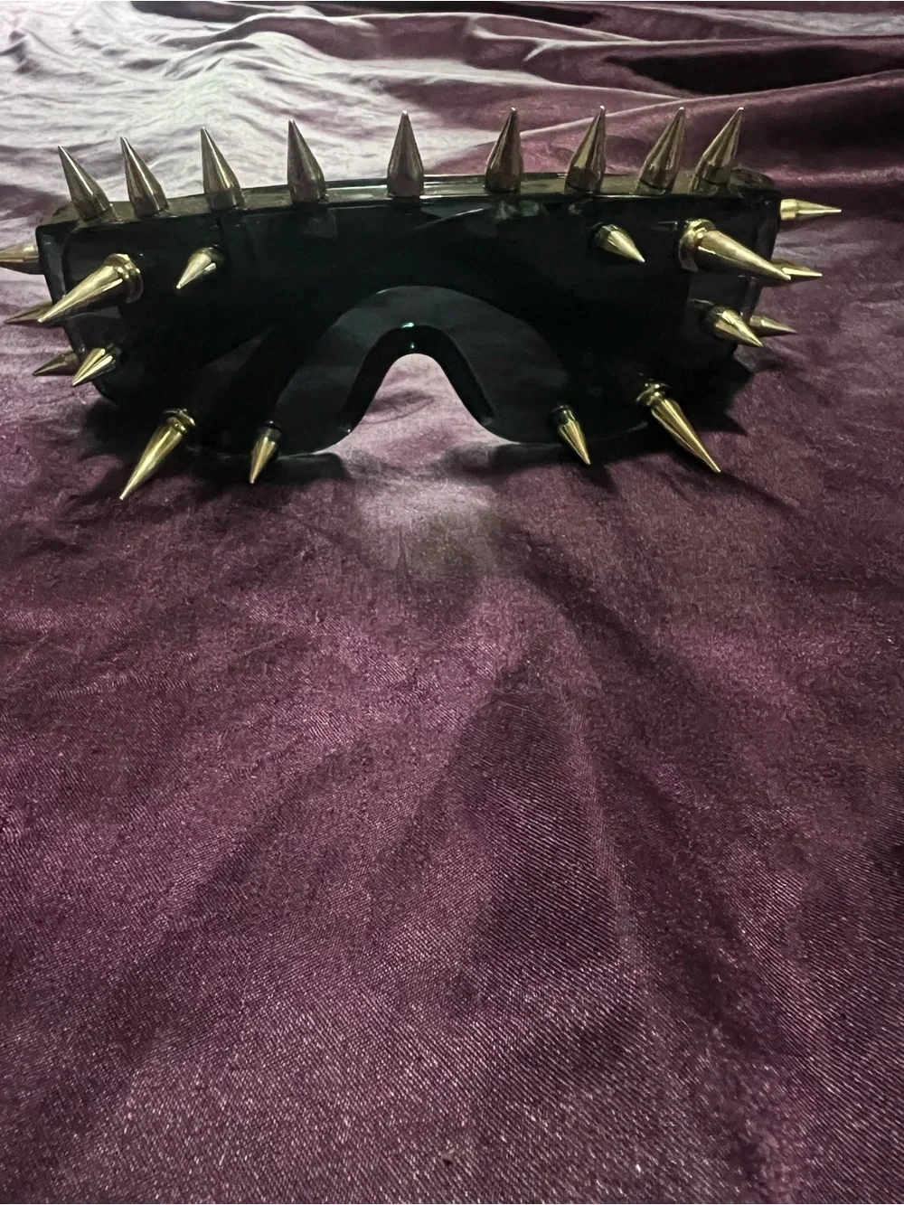 Black Spike Shield Sunglasses